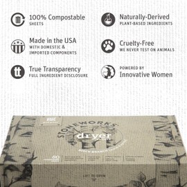 Grab Green Stoneworks Dryer Sheets, 160 Sheets, Birch Branch Scent, Plant and Mineral Based, Softens Fabrics, Reduces Static-Cling and Wrinkles, Freshens Clothing