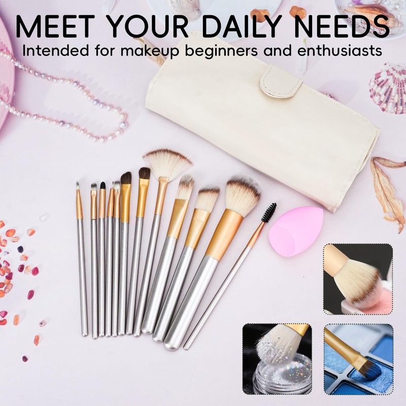 HMIEPRS 14 Piece Makeup Brush Set, Professional Make Up Brush