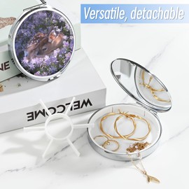 Pill Box，Large Pill Organizer (Portable 7 Compartment Capacity) Pocket or Wallet Carrying Case, Travel Medication Organizer (sika Deer)