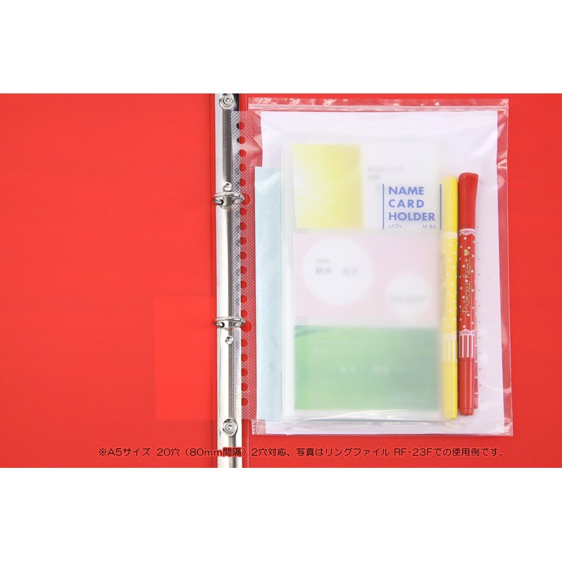 Lion Office Appliance File Refill, Secure Zipper Pocket, A5, 5
