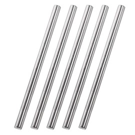 TOP-VIGOR 5Pcs 8mm x 200mm 304 Stainless Steel Round Rods, Metal Solid Round Shaft Rods Lathe Bar Stock for DIY Crafts Car Helicopter Airplane Model