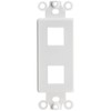 Decora Wall Plate Insert, 2 Hole Keystone Jack, White