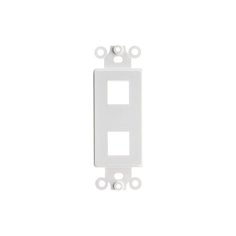 Decora Wall Plate Insert, 2 Hole Keystone Jack, White
