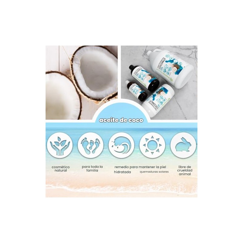 Aceite de Coco Sin Refinar - Premium Nature Coconut Oil