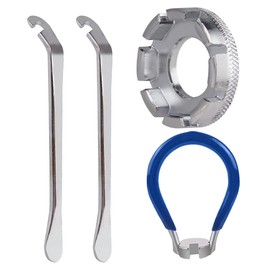 OTKARXUS Bike Spoke Wrench Kit,4PCS Bicycle Wheel Spoke Wrench Key Spanner Tire Levers, Cycle Spokes Rim Correct Tool for Repairing 10-15G Bicycle Spokes
