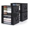 Bolsa De Almacenamiento Para Ropa Edredón Plegable Caja 4pzs Negro