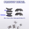 RonJea 4Pcs Click-Lock Adjustment for Oval Finger Splint, 2 x