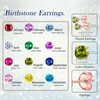 Earrings for Women, S925 Sterling Silver Birthstone Round Studs Earring