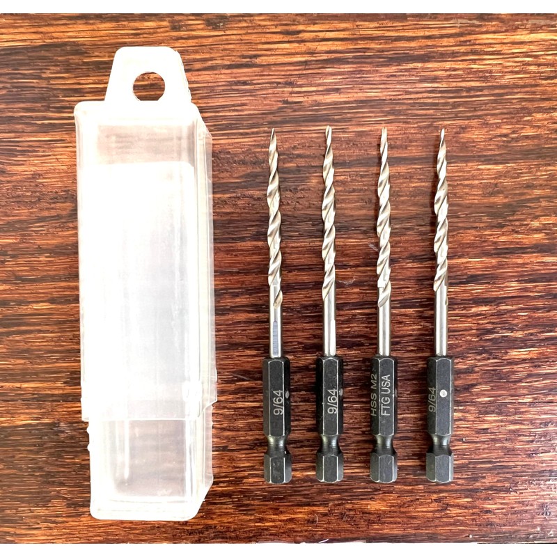 FTG USA Replacement Tapered Countersink Drill Bit Set 4 Pc