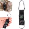 3in1 Compass Thermometer Outdoor Hiking Tactical Survival Carabiner Key