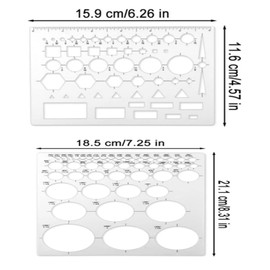 Circle Template & Stencil 4-Pack Set Drafting Templates for Architecture, Engineering, Art Design, Office & School Multi-Size Reusable Drafting Tools (4pcs)