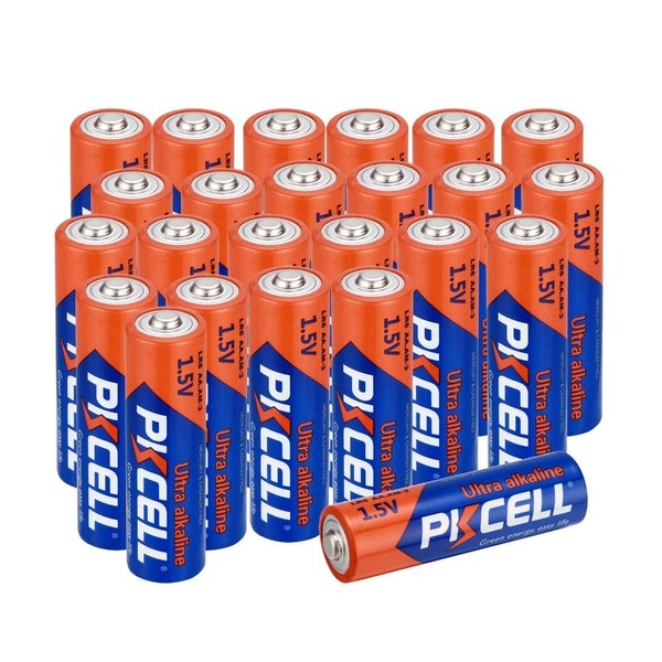PKCELL AA 1.5V LR6 Batteries Alkaline Replace UM3 MN1500 E91 Battery for Remote Control 24Pack