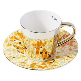 Luycho] Angled Mirror Cup & Saucer_Rothschild’s Giraffe_11oz