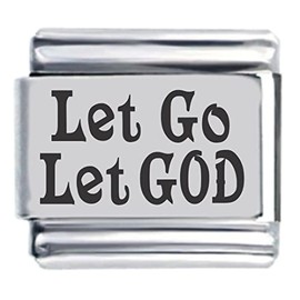 Let Go, Let God Laser Italian Charm