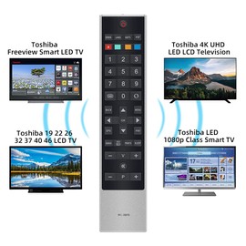 UNOCAR RC-3910 Smart Remote Replacement for Toshiba Freeview Smart 2018 2019 4K UHD LED LCD TV, Toshiba 19 22 26 32 37 40 46 inch 1080p Smart TV, RC3910 46BL702B 40KV700B 37BV700B 32BV700B 22BV500B