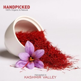 Param Kesar™ Supreme Saffron, 100% Organic, Pure Kashmiri Super Mongra Saffron Threads, Top Grade, Food Safety Certified, Non-GMO (1 gm)