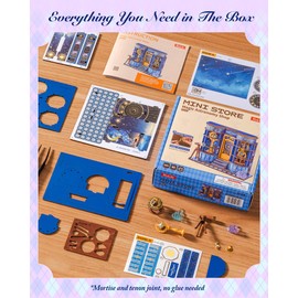 Rolife DIY Miniature House Kit 1:32 Astronomy Shop Diorama Dollhouse Tiny House Model Building Set, Hobby Crafts for Adults Gifts for Him Her