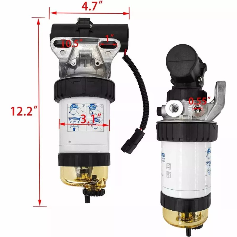 HOAauto MP10325 Fuel Filter & Lift Pump Assembly Replaces 232/5877