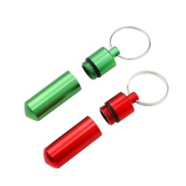 BMTick Capsule Caddy Transport Container for 2 Dosing Capsules from Wolkkraft ÄRis/Wolkenkraft FX Mini/Fenix Pro Vaporizer (2 Pieces Green and 2 Pieces Red)