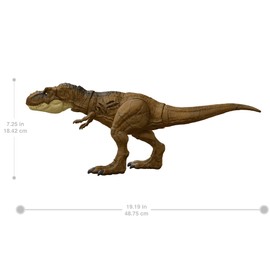 Mattel Jurassic World Jurassic World New Ruler Damage! T-Rex II [Total Length: Approx. 16.9 inches (43 cm)] [4 Years Old and Up] HGC19