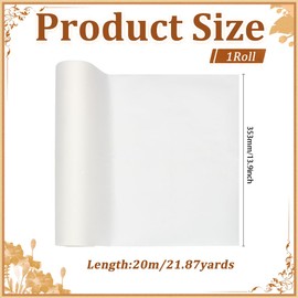 FINGERINSPIRE Half Roll Raw Rice Paper 35.3 cm Wide Chinese Calligraphy Paper Sumi Paper/Xuan Paper/Rice Paper for Writing with Brush Ink for Lovers of Chinese Calligraphy