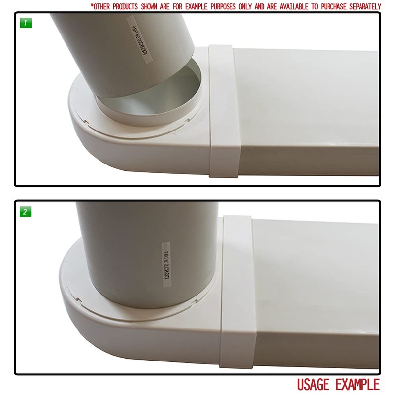 Kair Rotating Elbow Bend Adaptor 204mm x 60mm to 150mm