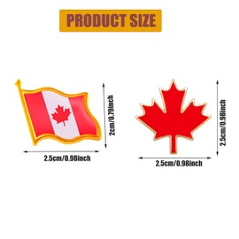 24PCS Canadian Flag Pin, Maple Leaf Enamel Pin Brooch Badge for Men Women Clothes Bags Hats