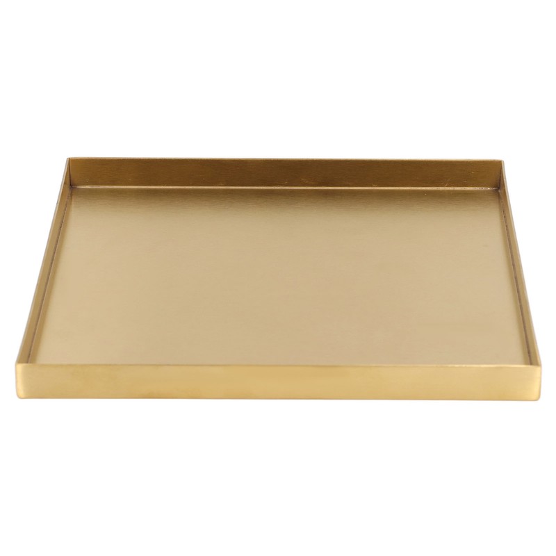 Gold Stainless Steel Tray Decorative Jewelry Dish Makeup Tray Organizer