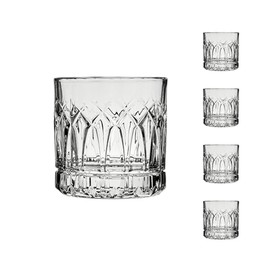 Ocean by Anchor Hocking Traze Past Rocks Glasses (4-Pieces), 12-ounce, Dishwasher Safe