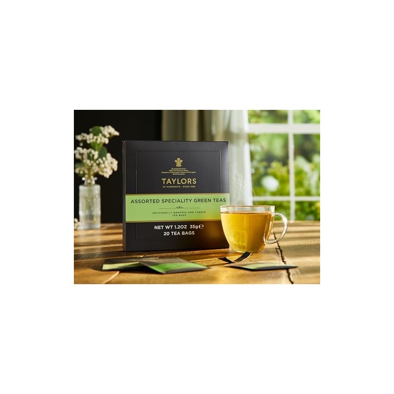 Taylors of Harrogate Assorted Green Teas, 20 Count (Pack of