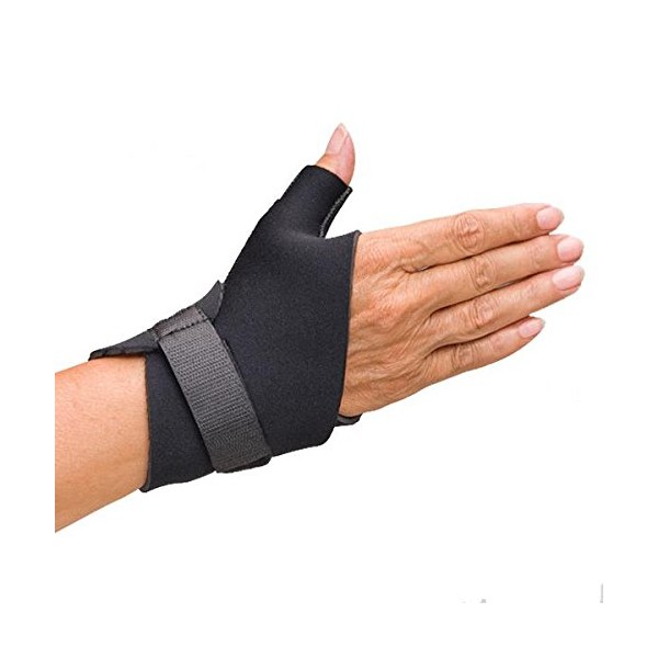 North Coast Medical Comfortprene Short Thumb/Wrist Wrap, Color: Black, Size: Med