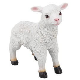 Generic Sheep Stand, Hand Made Lifelike Lamb Shape Figurine Sheep Figurines Garden Decor Garden Sculpture Sheep Statue for Indoor DIY Outdoor Decorations Moss Micro Landscaping Decor, Standing