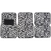 Luxury Driver 44068 Fashion Zebra Black/White Carpet Floor Mat Set