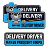 Flex Delivery Driver Car Magnet, 3PCS Frequent Stops Removable Set,
