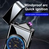 Electric Lighter with Clock Dial LED Power Display Plasma Dragon