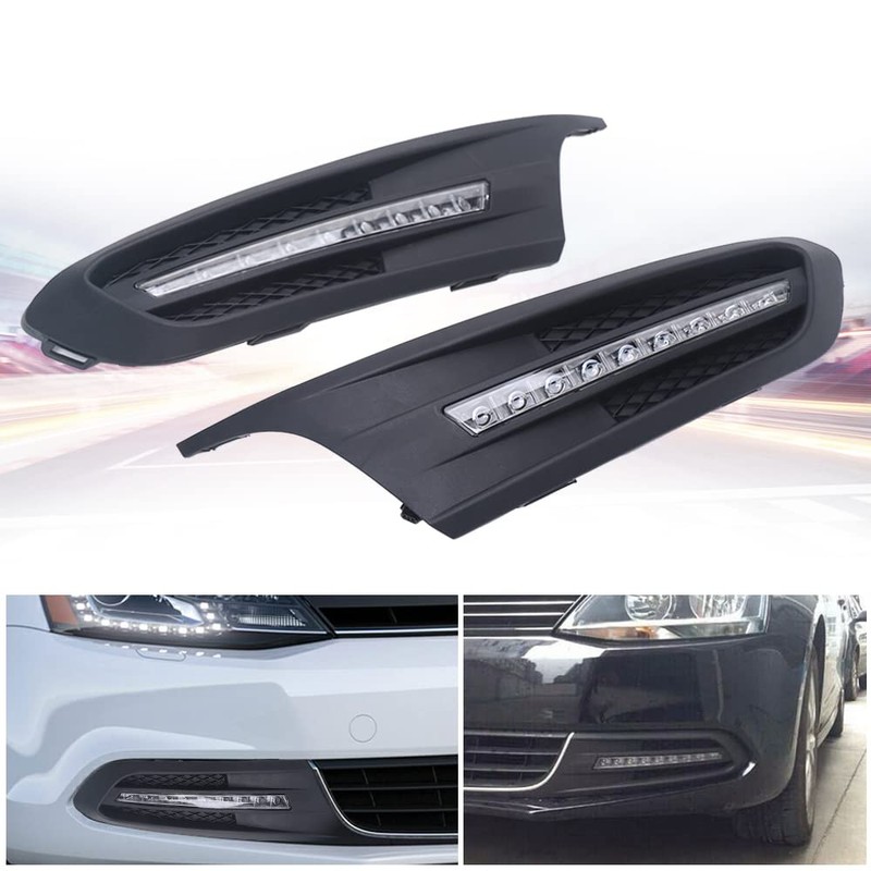 LYNICESHOP Daytime Running Lamp Assembly for 2011-2014 Volkswagen Jetta, Fog