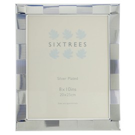 Sixtrees O'Sullivan Embossed Silver Plated 8 x 10 inch Photo Frame complete with Microfibre Polishing Cloth