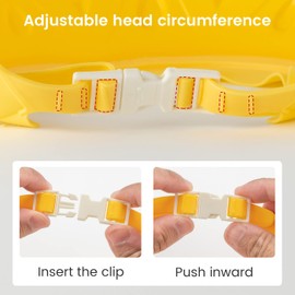 FUNUPUP Baby Shower Cap, Kids Shampoo Shower Bath Cap Adjustable Hair Washing Shampoo Shield Baby Visor for Eyes and Ears Protector (Yellow)