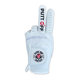 PUTT Off Funny Golf Gloves - Fun Shocker Gag Gift Golf Essentials, 100% Cabretta Leather Golf Gloves for Men Golfers, Left or Right Hand, Small to XXL Sizes