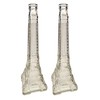 Eiffel Tower Bottle Candle Holders Set of 2