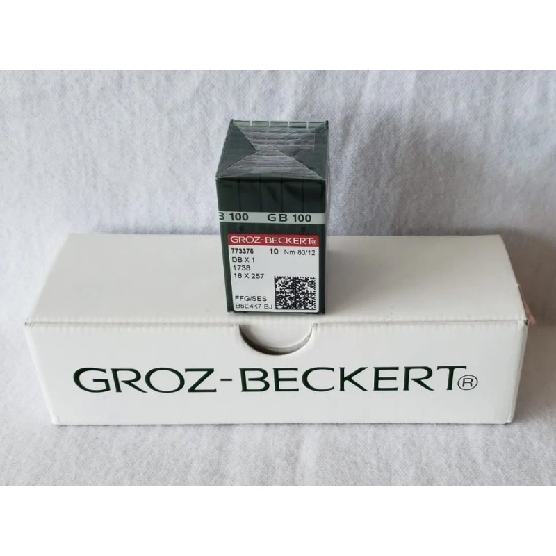 Paquete De 100 Agujas Groz-beckert Para Recta 100/16 Verde Musgo