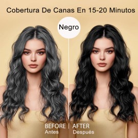 Shampoo Tinte Rapido Natural Cubre Canas Hombre Mujer 2pcs                                                                                            