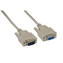 25 Foot DB9 Male to Female RS232 Extension Serial Cable - 28 AWG Shielded