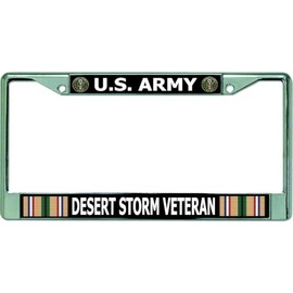 U.S. Army Desert Storm Veteran Chrome License Plate Frame