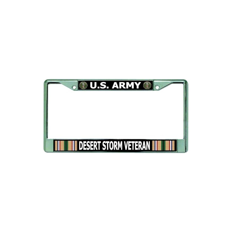 U.S. Army Desert Storm Veteran Chrome License Plate Frame