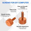 sourcing map M3x10mm Knurled Thumb Screw, 10 Pcs Aluminum Alloy