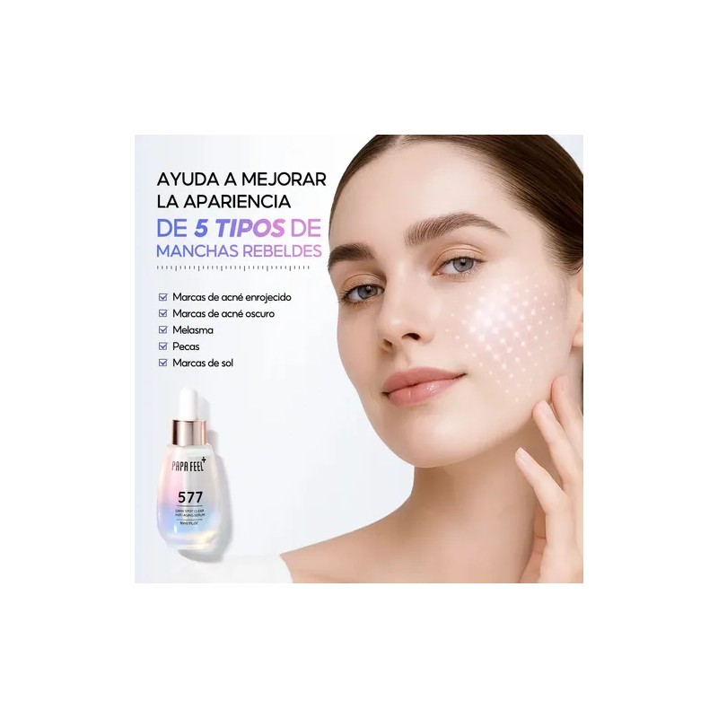 Papa Feel 577 Serum Aclarante Antimanchas Antiarrugas 30ml Sensible Día/noche