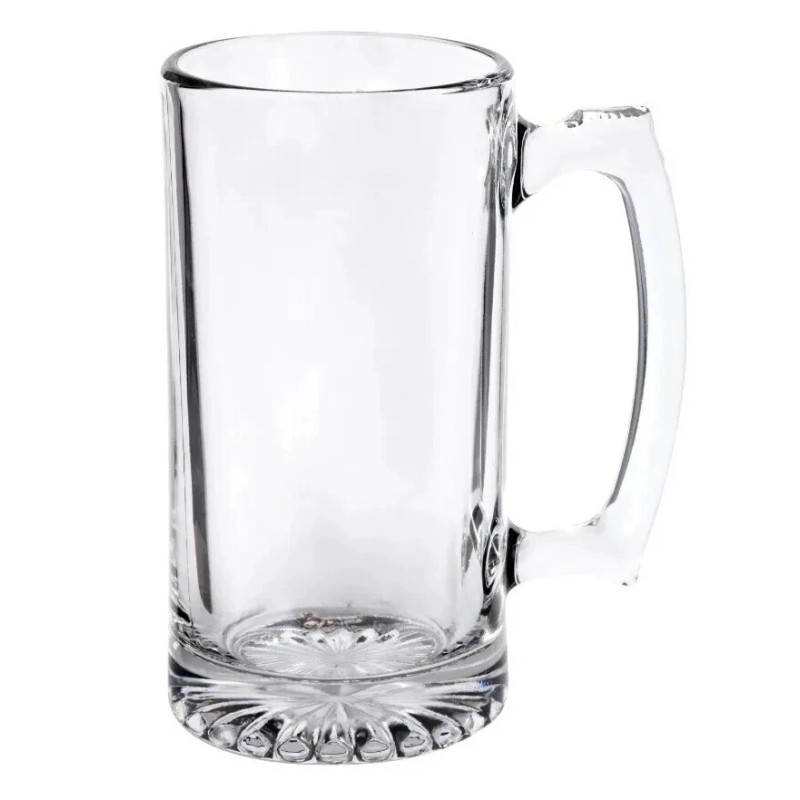 Greenbrier International Heavy Duty Glass Beer Mug Set of 4