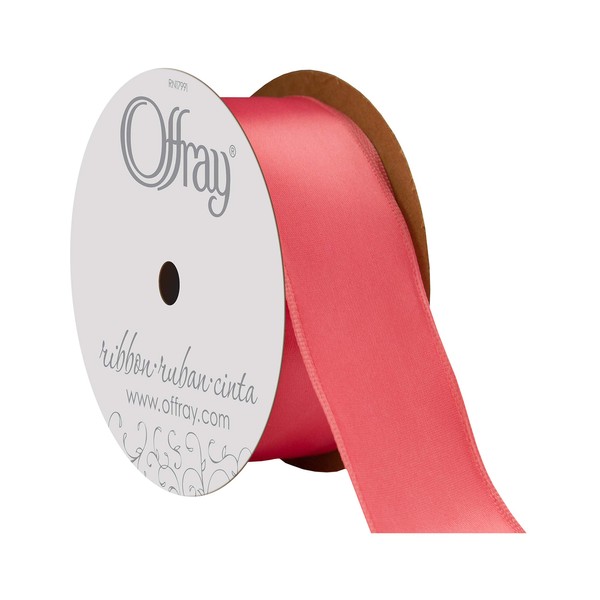 Offray Wired Edge Single Face Satin Contessa Craft Ribbon, 1-1/2-Inch