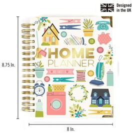 Pukka Pad, Carpe Diem Home Planner Spiral Bound Notebook with 6 Organizationa.